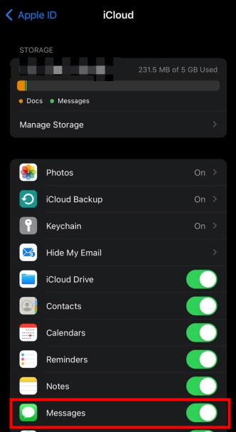 在 iCloud 中同步簡訊